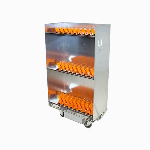 Transport trolley - Rollis Bibliotek - Labadis - storage / galvanised steel / wooden