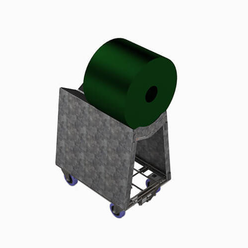 Transfer trolley - Rollis Bobines M - Labadis - storage / workshop / galvanised steel