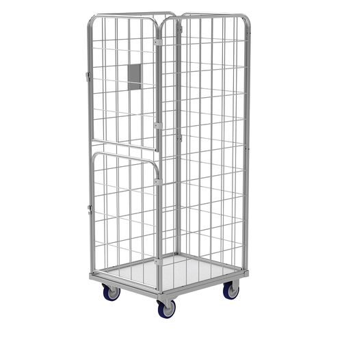 Textile roll container - GL 7179-1.56 - Samarit CZ s.r.o. - shelf / wire mesh