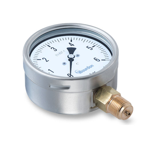 Absolute pressure gauge - MMD5 - Bourdon - analog / panel-mount / brass