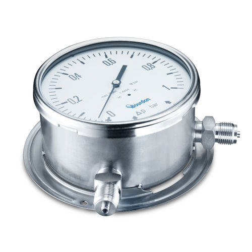 Differential pressure gauge -  MX7 - Bourdon - dial / threaded / stainless steel
