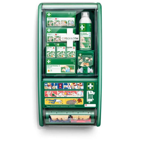 First aid cabinet - 51011026 - Cederroth - wall-mount / plastic