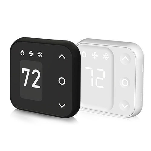 Heating and cooling thermostat - Displaytech - electronic / adjustable / wall-mounted