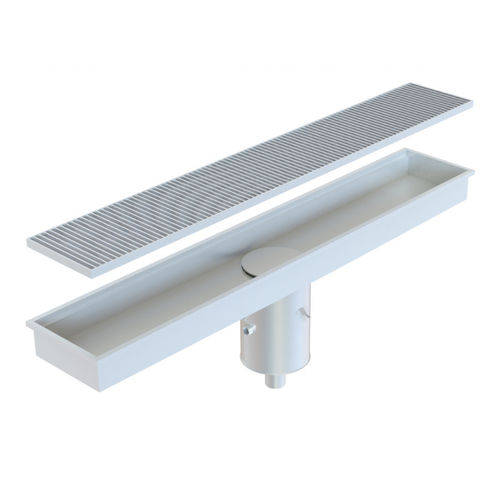 Stainless steel drainage channel - KSBC450 - Kent Stainless - with grating / floor