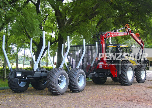 Forestry trailer - Saur - for firewood / 2-axle / towed