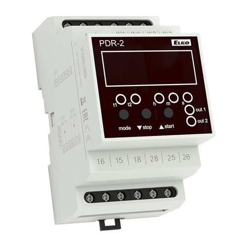 Digital timer - PDR-2B - ELKO - multi-function / DIN rail / programmable