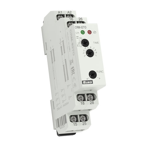 DIN rail mounted time relay CRM82TO ELKO adjustable / DPDT