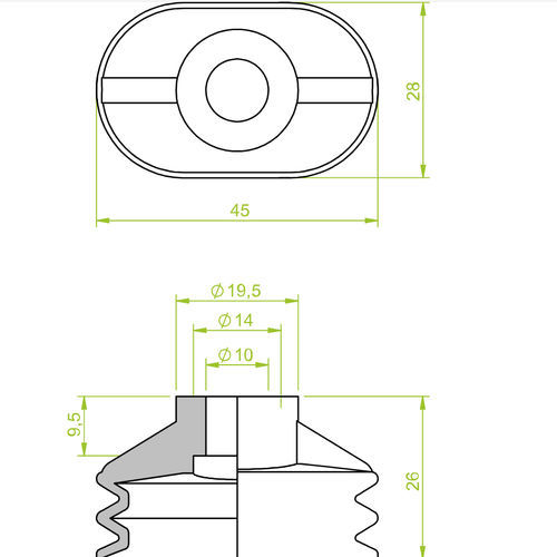 Bellows suction cup - Morali GmbH - NBR