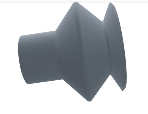 Bellows suction cup - 210.015.015.01 - Morali GmbH - silicone / NBR