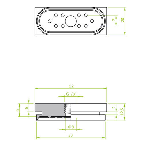 Rectangular suction cup - 33.050020.005.01 - Morali GmbH - silicone / NBR