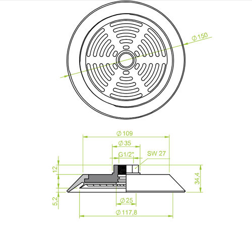 Round suction cup - 13.150.054.01 - Morali GmbH - silicone / NBR