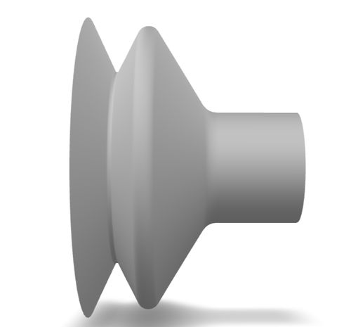 Bellows suction cup - 210.056.127.02 - Morali GmbH - silicone