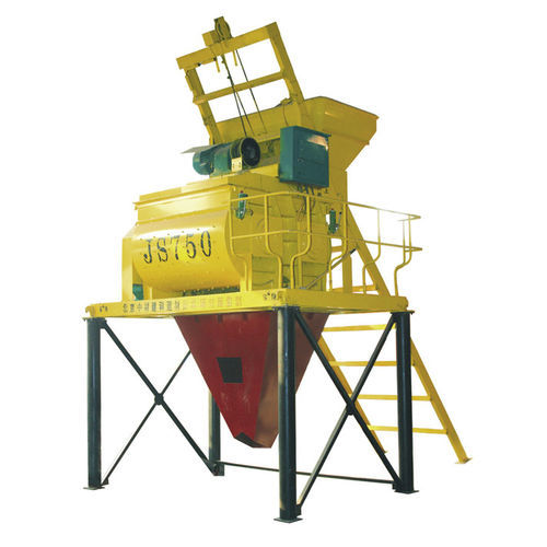Hydraulic concrete mixer - JS750 - ZCJK Intelligent Machinery Wuhan Co. Ltd - stationary / twin-shaft
