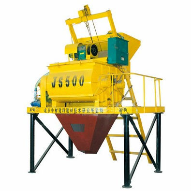 Hydraulic concrete mixer - JS500 - ZCJK Intelligent Machinery Wuhan Co. Ltd - stationary / twin-shaft