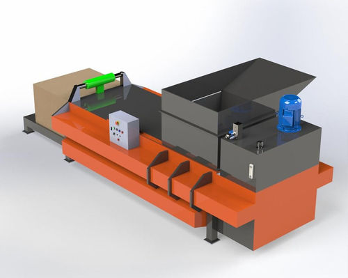 Waste baling press - FKH-50  - FabrikTec Brasil - horizontal / top-loading / automatic