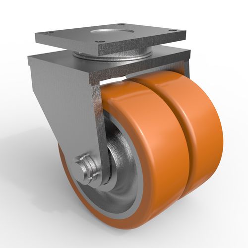 Swivel caster - Dongguan Yalide Technology Co.,LTD - base plate / polyurethane