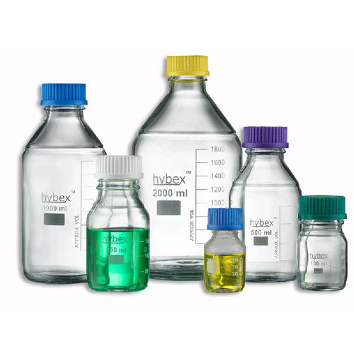 Laboratory bottle - HYBEX™ series - BENCHMARK SCIENTIFIC - for liquids / storage / borosilicate glass