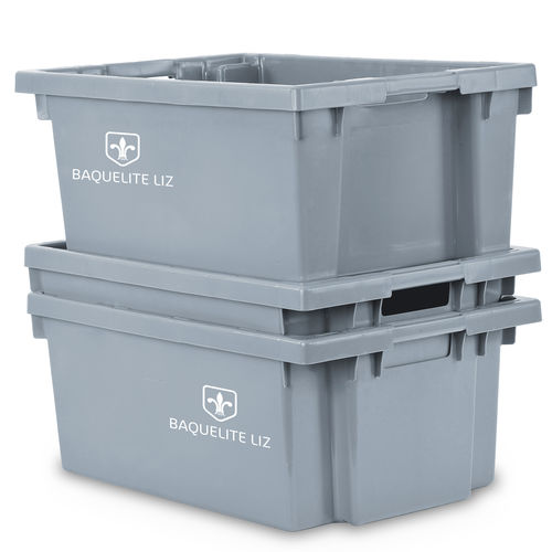 Stackable crate - Lisbox 2401 - COMERCIAL BAQUELITA SL - HDPE / storage / transport
