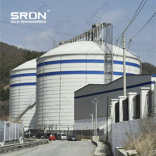 Bolted silo - Henan SRON SILO ENGINEERING Co., Ltd - welded / flat bottom / with vibrating bottom