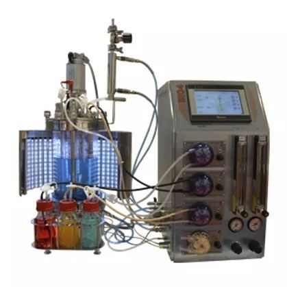 Batch photobioreactor - PBR-5.4 - Biotehniskais centrs - laboratory-scale / glass / stainless steel