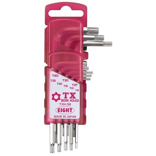 Boreholed torx wrench - TXH-S8 - Eight Tool - L / set