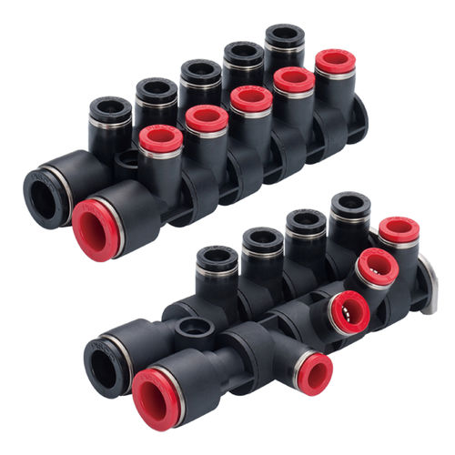 2-channel manifold - MA series - NIHON PISCO CO., Ltd. - PBT / for hydraulic applications / for pneumatic applications