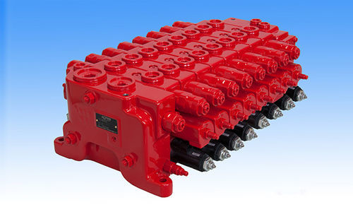 Pressure-compensated hydraulic directional control valve - KLSV series - Kawasaki Industrial Equipment - sectional / for high flow rates