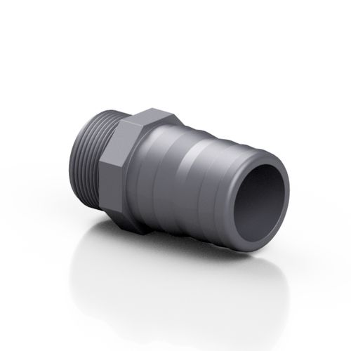 Pipe hydraulic adapter - RERPGE series - Effast - male hose / PVC-U / hexagonal