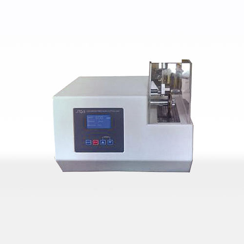 Rotary blade cutting machine - DTQ-5 - Laizhou Lailuote Test Instrument Co., Ltd. - for metal / precision / horizontal
