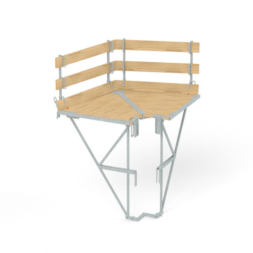 Working platform - 313005 - ROBUSTA-GAUKEL GmbH & Co. KG - for construction site / for formwork / with safety railing
