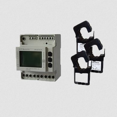 Three-phase electric energy meter - eFLEX TC - OTMETRIC - DIN rail / with LCD display