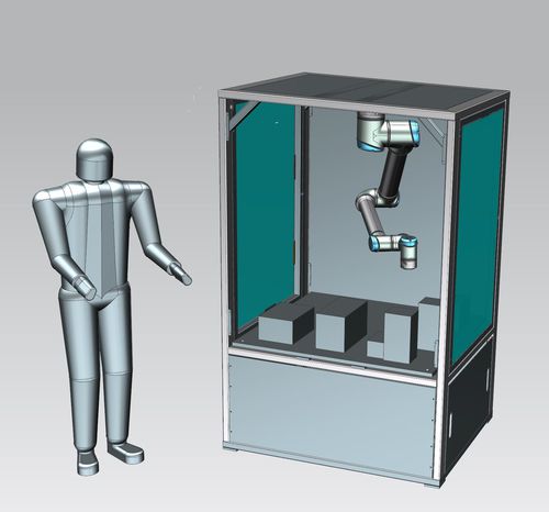 Robotic surface treatment cell - UR - Manfred Kunze Maschinenbau GmbH - collaborative