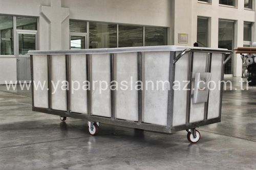 Transport trolley - YAPAR MAKİNA A.Ş - workshop / stainless steel / with swivel casters