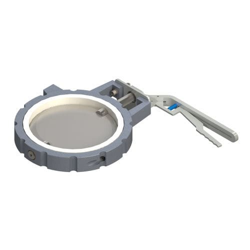 Butterfly valve - DKH series - HOSOKAWA SOLIDS, S.L. - flange / vacuum / for pipelines