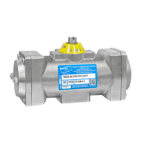 Pneumatic valve actuator - SS series - Max-Air Technology - quarter-turn / rack-and-pinion / double-acting