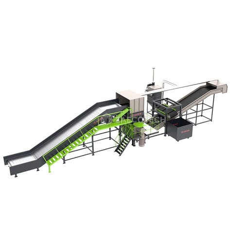 Bulky waste treatment plant - FURNITURE/MATTRESS/CABINET - ZhengZhou ZA ECOTECH Co.,Ltd - MSW / automated / with separators