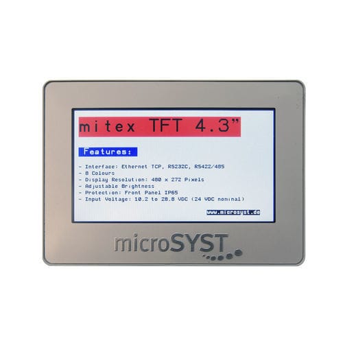 LED display - mitex  - microSYST Systemelectronic - TFT / alphanumeric / color