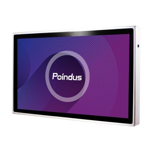Stainless steel frame panel PC - SPPC-215 - Poindus - multitouch screen / PCAP capacitive touch screen / 21.5"