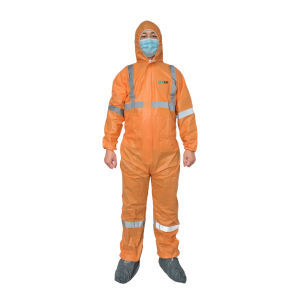 Disposable coveralls - Hefei HaoXin Protective Technology Co., Ltd. - work / high-visibility / microporous fabric