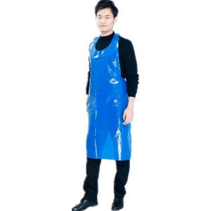 Work apron - Hefei HaoXin Protective Technology Co., Ltd. - chemical protection / waterproof / polyethylene