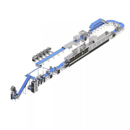High-capacity biscuit production line - HJ1000 - Guangdong Shunde Huaji Machinery Industrial Co., Ltd. - with cutter / with sheeter / with tunnel oven
