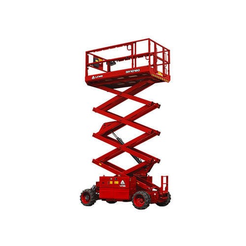 Mobile scissor lift - SR1018D - Lingong Group JinanHeavy Machinery Co., Ltd. - hydraulic / diesel engine / rough terrain