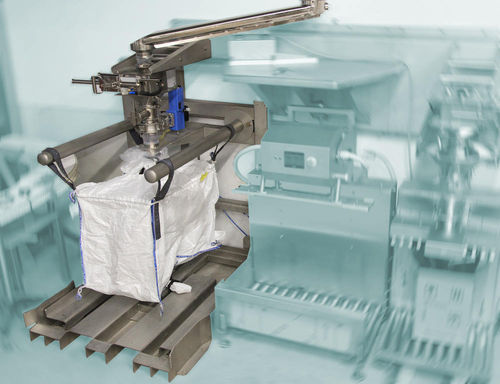 Automatic big-bag filling station - Fine-Spect - with lifting device / vibrating / granules