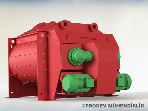 Electric concrete mixer - PROMIX - PRODEV MACHİNE - fixed / automatic / twin-shaft