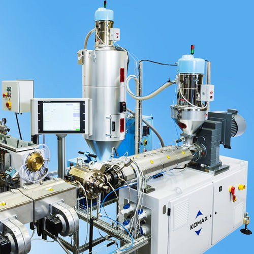 Multilayer extrusion line - KOMAX - with water cooling / single layer / with in-line printing unit