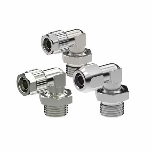 Hydraulic fitting - AVS Römer - quick / 90° angle / nickel-plated brass