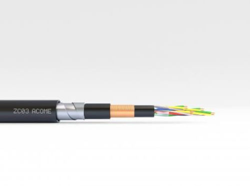Spiral electrical cable - ZC03 - Acome - copper / steel / control