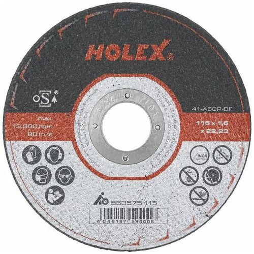 Stainless steel cutting disc - 563575 - HOLEX - steel / thin