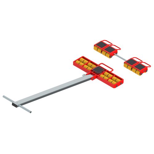 Heavy load moving skate - ECO-Skate MINI (PU) M50L + M50S 10to - HTS Hydraulische Transportsysteme GmbH - transport / manual / rotary