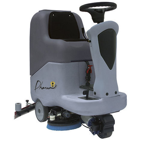 Ride-on scrubber-dryer - ECOSMA65 - Pharaon - battery-powered / compact